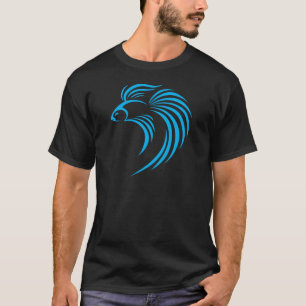 Coole siamesische Fischeswish-Logo-Ikonen-Art T-Shirt