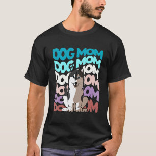 Coole Sibirische Husky-Hundemutter Retro Vintage H T-Shirt