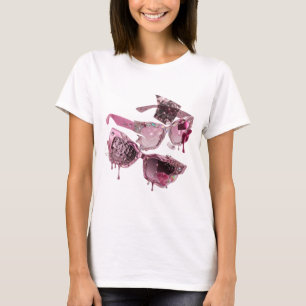 Coole Silber-CAPUTTE-BRILLE-SUNGLASSES Fettes Desi T-Shirt