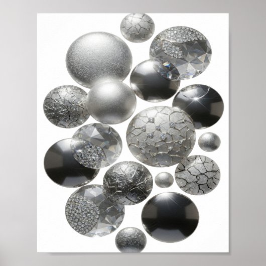 Coole Silber-EDELSTEIN-SCHMUCK Poster (Vorne)