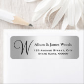 Coole Silber Metallic Look for Monogram Wedding (Insitu)