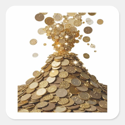 Coole Silber- MOUNTAIN OF GOLD Aufkleber Design (Vorderseite)