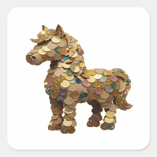 Coole Silber UNICORN COINS Sticker Kunst (Vorderseite)