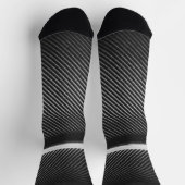 Coole silbergraue, elegante geometrische Linien Socken (Oben)