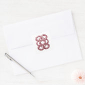 Coole Silberne PINK SEQUINS Quadratischer Aufklebe Aufkleber (Umschlag)