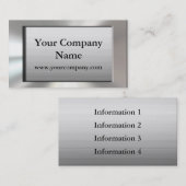 Coole silberne Rahmen-Geschäfts-Karten Visitenkarte (Vorne/Hinten)