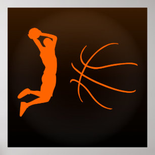 Coole Silhouette Basketball Poster