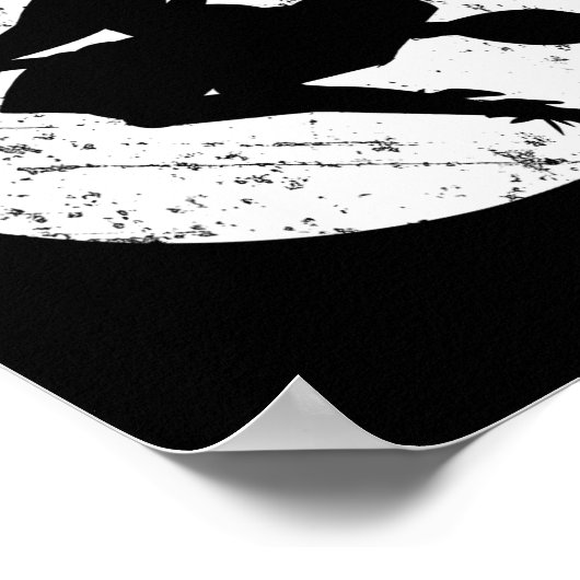 Coole Silhouette Halloween Trick oder Behandlung u Poster (Ecke)