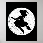 Coole Silhouette Halloween Trick oder Behandlung u Poster (Vorne)