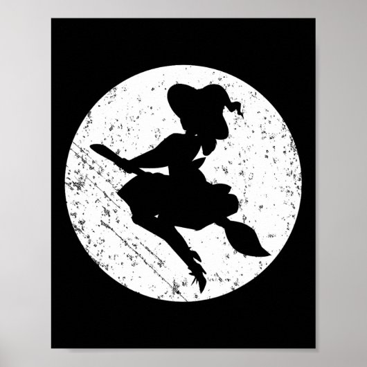 Coole Silhouette Halloween Trick oder Behandlung u Poster (Vorne)
