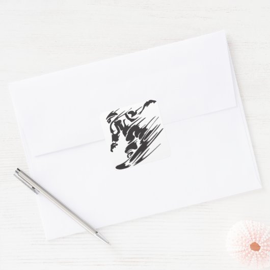 Coole Silhouette Snowboarden Mountain Stickers (Umschlag)