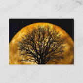 Coole Silhouette Vollernte Moon Tree Geschenke Visitenkarte (Rückseite)