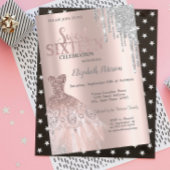 Coole Silver Glitzer Tropfen, Dress Rose Gold Swee Einladung