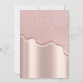 Coole Silver Glitzer Tropfen, Eiffelturm Quinceañe Einladung (Rückseite)