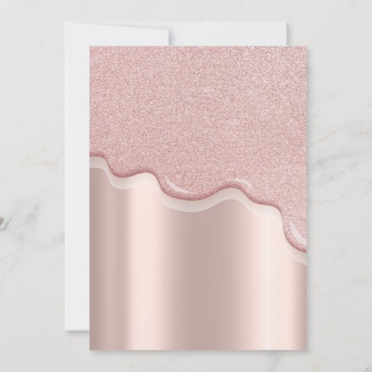 Coole Silver Glitzer Tropfen, Eiffelturm Quinceañe Einladung (Rückseite)