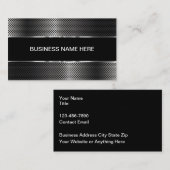 Coole Silver Glossy Metallic Graphic Business Card Visitenkarte (Vorne/Hinten)