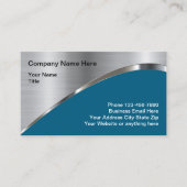 Coole Silver Metallic Look Konstruktion Visitenkarte (Vorderseite)