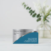 Coole Silver Metallic Look Konstruktion Visitenkarte (Stehend Vorderseite)