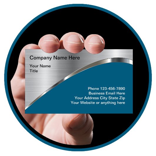 Coole Silver Metallic Look Konstruktion Visitenkarte