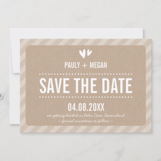 COOLE SIMPLE SAVE THE DATE schlichter Typ (Vorderseite)