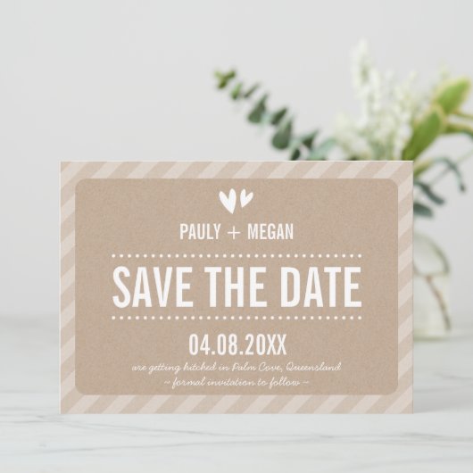 COOLE SIMPLE SAVE THE DATE schlichter Typ (Stehend Vorderseite)