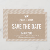 COOLE SIMPLE SAVE THE DATE schlichter Typ (Vorne/Hinten)