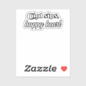 Coole Sips Happy Heart Iced Kaffeefan Kunst Aufkleber (Blatt)