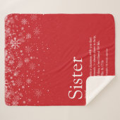 Coole Sister Winter Holiday Snowflakes Definition Sherpadecke (Vorderseite (Horizontal))