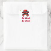 Coole Sitten Quadratischer Aufkleber (Tasche)