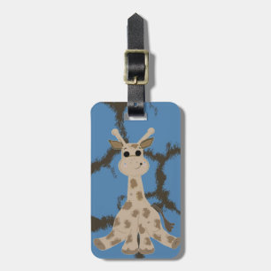 Coole sitzende Giraffe Gepäckanhänger