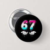 Coole Six Seven 6 7 Meme Gen Alpha Slang Kostüm Ma Button (Vorne & Hinten)