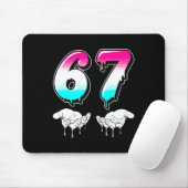 Coole Six Seven 6 7 Meme Gen Alpha Slang Kostüm Ma Mousepad (Mit Mouse)