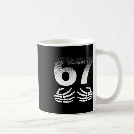 Coole Six Seven Gen Alpha Slang Beliebtes Meme Tre Kaffeetasse (Rechts)
