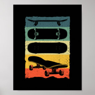 Coole Skateboard-Kunst für Männer Frauen Skateboar Poster