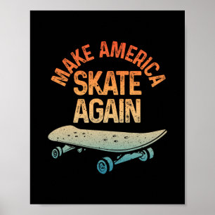 Coole Skateboard-Kunst für Männer Frauen Skaten Sk Poster