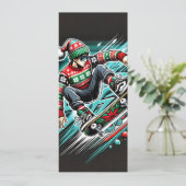 Coole Skateboard Weihnachtskarte für Jungen Feiertagskarte (Stehend Vorderseite)