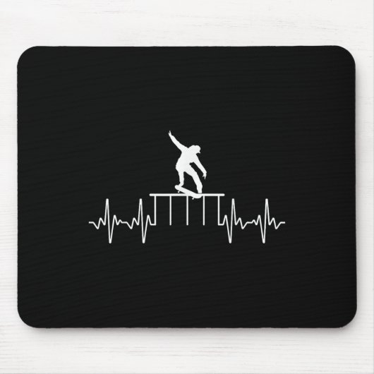 Coole Skateboardkunst für Damen Skateboard Mousepad (Vorne)