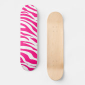 Coole Skateboards für Girls Hot Pink Zebra Streife (Vorderseite)