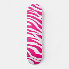 Coole Skateboards für Girls Hot Pink Zebra Streife