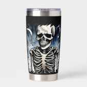 Coole Skelettliebhaber tragen Namen Thermobecher (Rückseite)