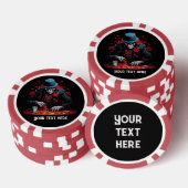 Coole Skelettspielkarten Pokerchips (Stapel)