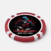 Coole Skelettspielkarten Pokerchips (Einzeln)