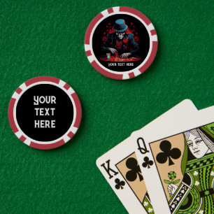 Coole Skelettspielkarten Pokerchips