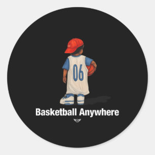 Coole Sketll überall mit einem Sketll Kid Spieler  Runder Aufkleber