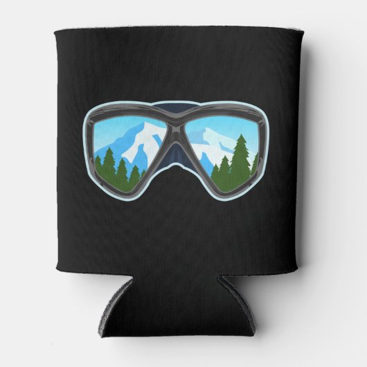 Coole Ski-Goggles Ski-Spieler Snowboarden Dosenkühler (Vorderseite)