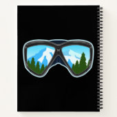 Coole Ski-Goggles Ski-Spieler Snowboarden Notizblock (Rückseite)