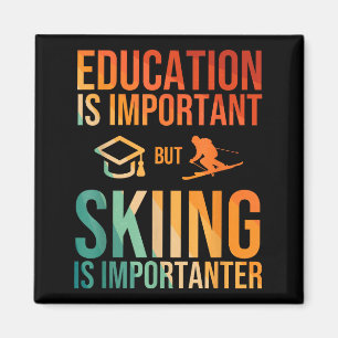 Coole Ski-Kunst für Männer Frauen Kinder nordische Magnet