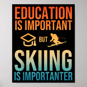 Coole Ski-Kunst für Männer Frauen Kinder nordische Poster