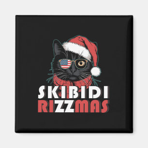 Coole Skibidi-Katze Weihnachten Santa Claus Charis Magnet
