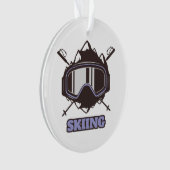 Coole Skihelm Ornament (Vorderseite)